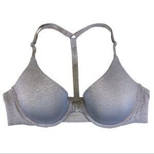 Victoria's Secret | Gray Racerback Semi Demi Front Close Bra | Size 32B